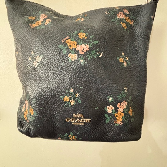 Coach Mini Abby Duffel Bag In Pebble Leather With Rose Bouquet Print SEE- - Picture 2 of 12